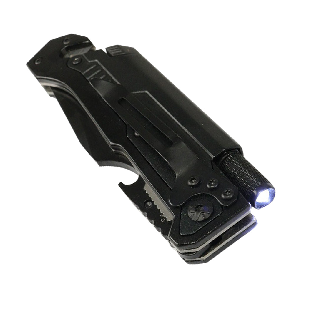 8.5" Tacticle Multi-Functional Spring Assisted Folding Knife with Fire Starter