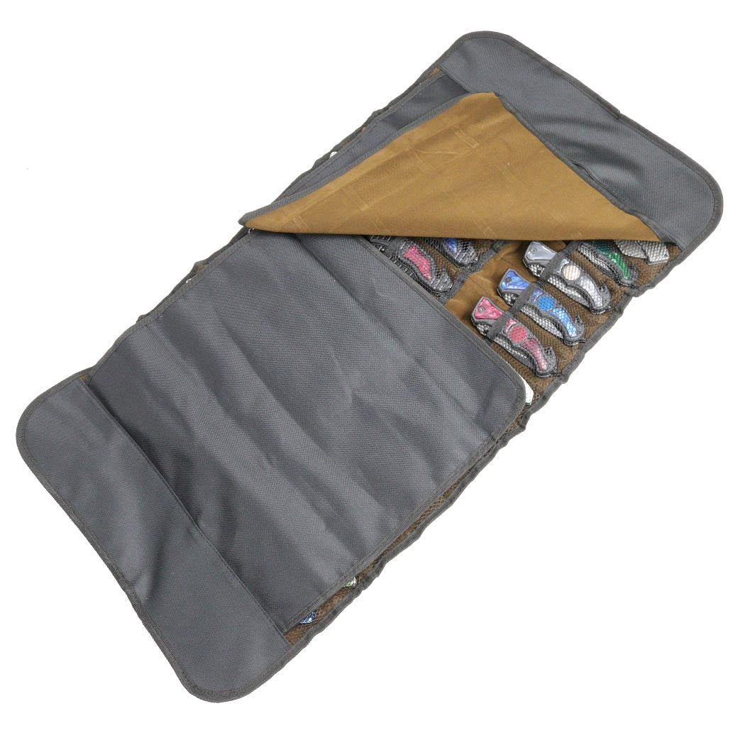 Defender 34" Knife Holder Mesh Pockets Canvas Knives Roll Storage Bag 36pc Max