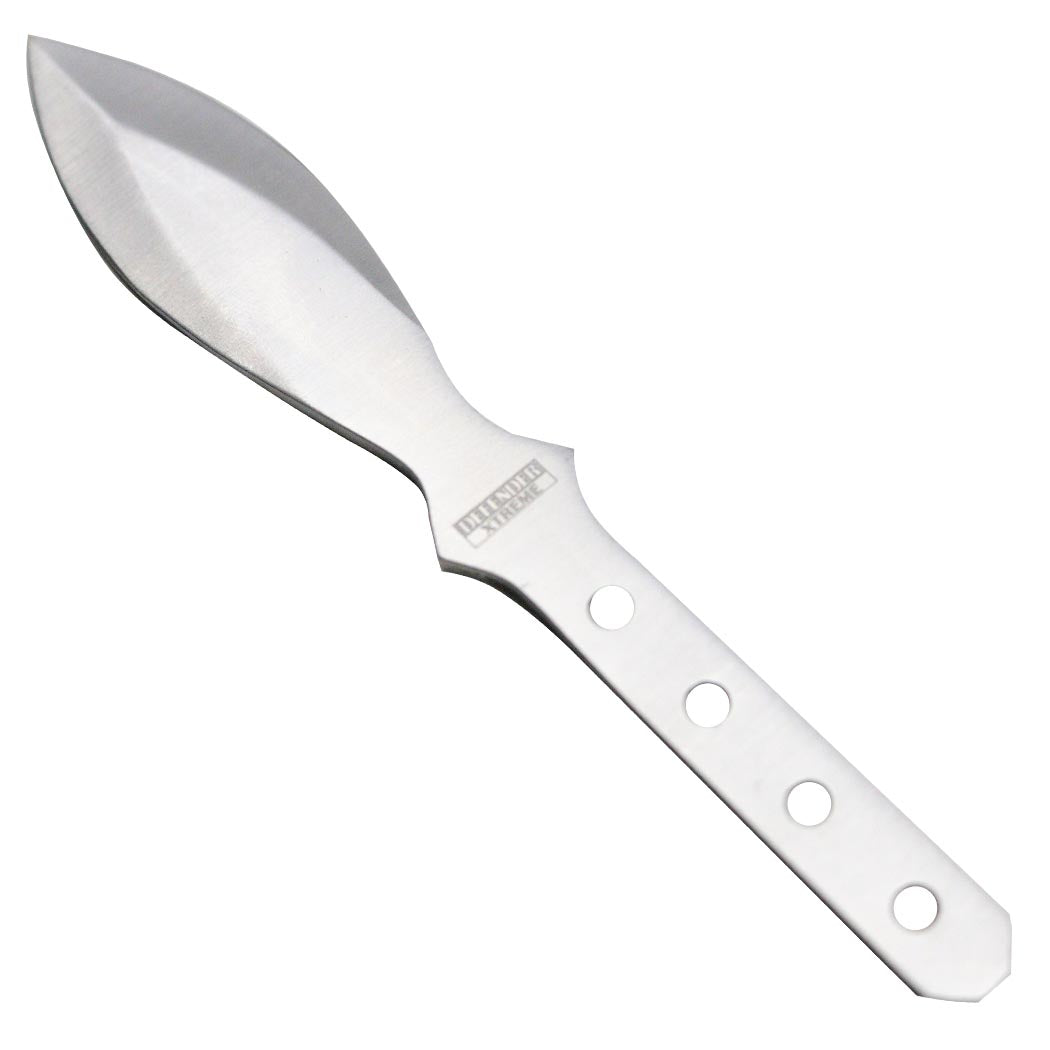 Defender 5.5" Throwing Knife 24 Pc Set Stainless Steel 4 Styles Black & Silver