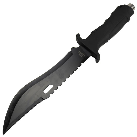 13" Titanium Coating 3CR13 Steel Blade Hunting Combat Knife with Sheath