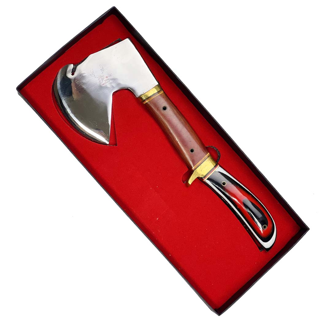 TheBoneEdge 12" Stainless Steel Blade Mini Hunting Axe Resin Handle With Sheath
