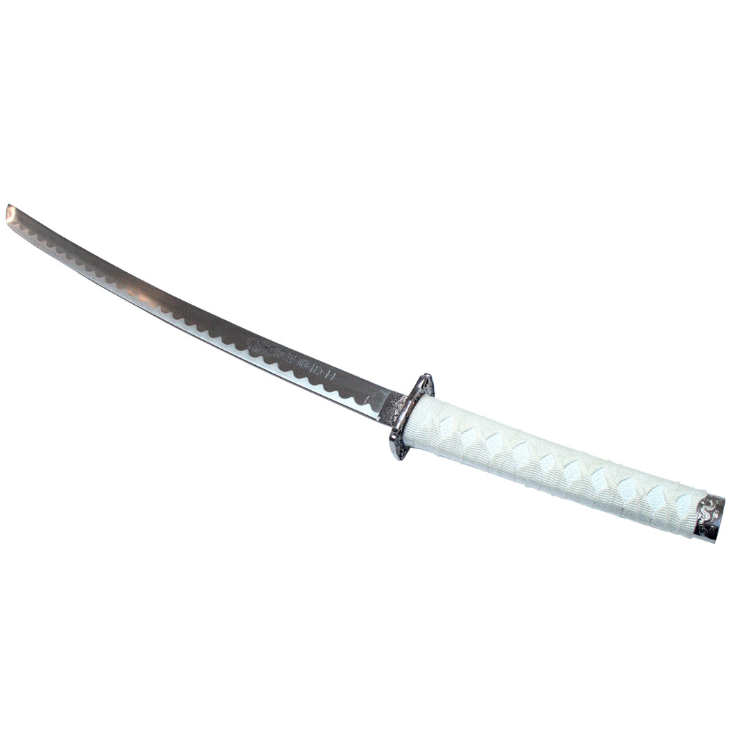 3Pc Set of Japanese Samurai Ninja Katana Swords Good Quality White Dragon Design