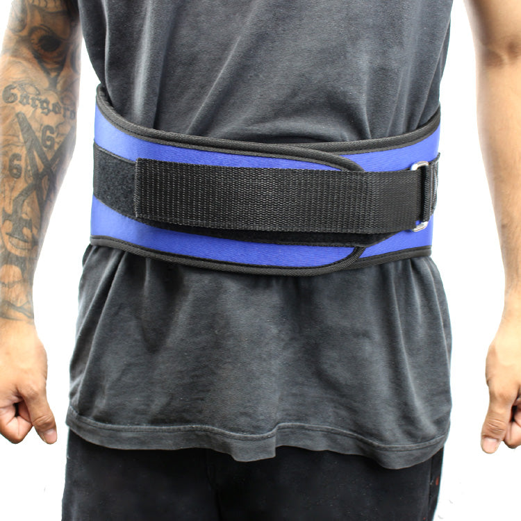 Last Punch® 6" Nylon Power Weight Lifting Belt / Back Support Belt Blue