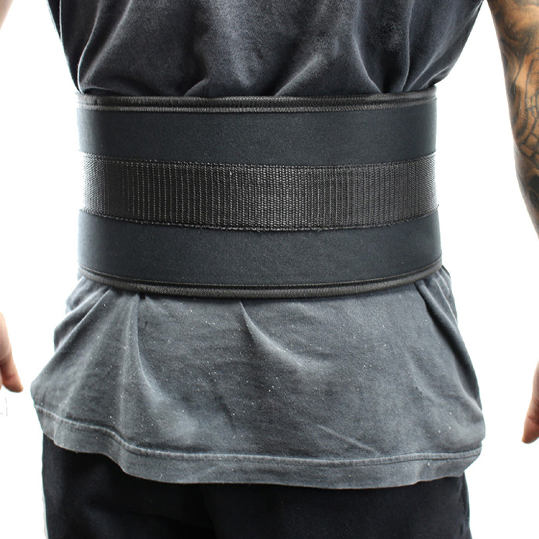 Last Punch® 6" Nylon Power Weight Lifting Belt / Back Support Belt Black