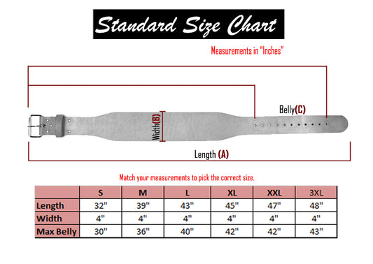 Last Punch® 4" Nylon Power Weight Lifting Belt / Back Support Belt Black