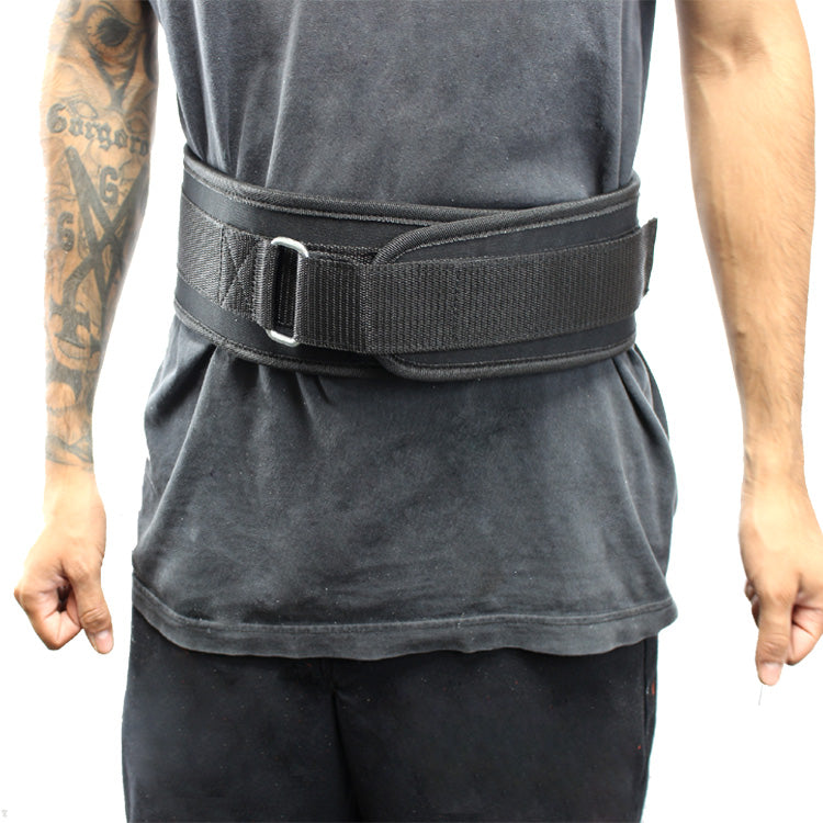 Last Punch® 4" Nylon Power Weight Lifting Belt / Back Support Belt Black