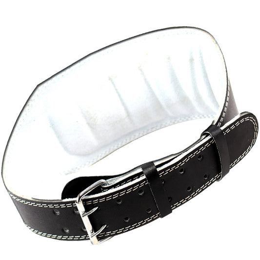 Last Punch 6" Fitness Leather Weight Lifting Belt Padded Black Good Quality all Sizes