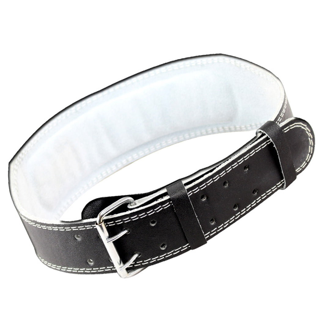 Last Punch 4" Leather Black New Weight Lifting Body Building Belt Gym Fitness