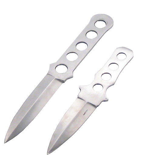 2 Piece Set Of Throwing Knives 9" and 7" Set with Sheath Stainless Steel Blade
