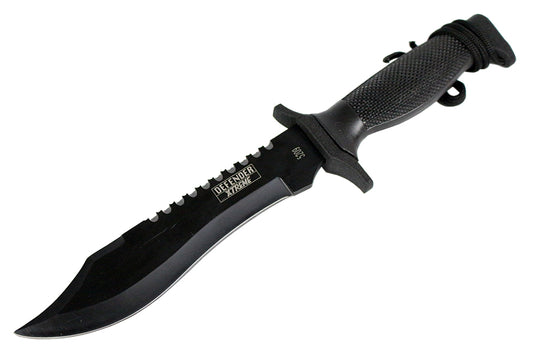 12" MILITARY SURVIVAL BOWIE HUNTING KNIFE w/ SHEATH Fixed Blade Army New
