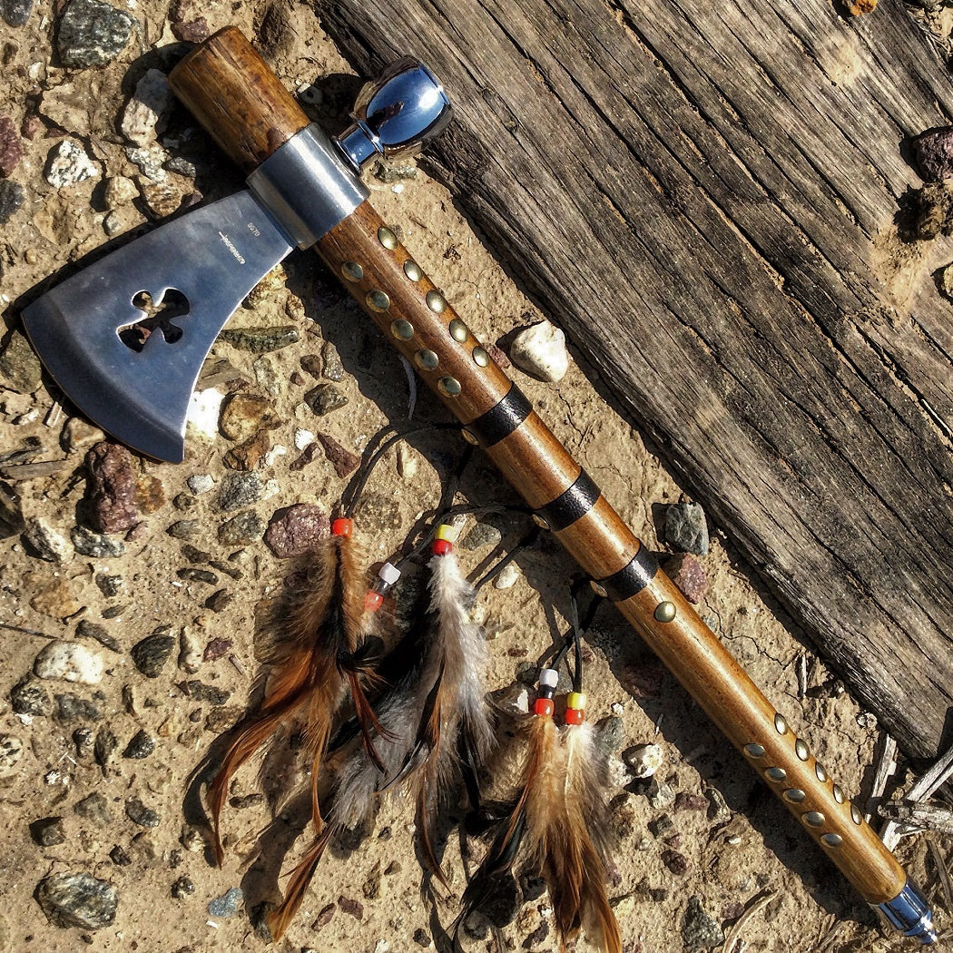 Defender 19" Cross Shape Indian Axe Feather