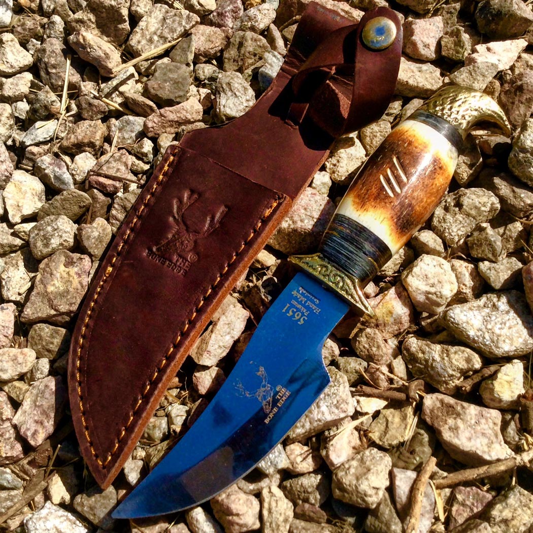 TheBoneEdge 8" Eagle Head Skinner Stainless Steel Blade Hunting Knife