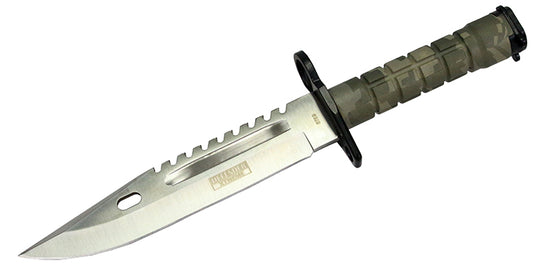 13.5" Military Survival Rambo Fixed Blade Hunting Knife Bayonet Tactical Bowie - Camo