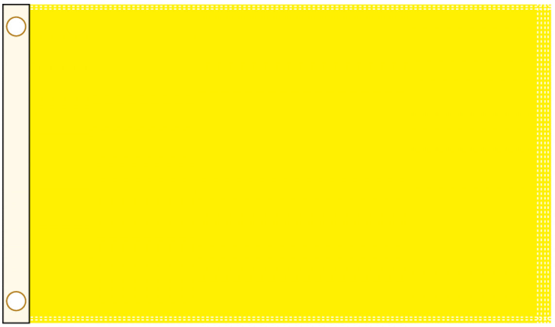 Perrini Poly Nylon 3'x5' Yellow Flag