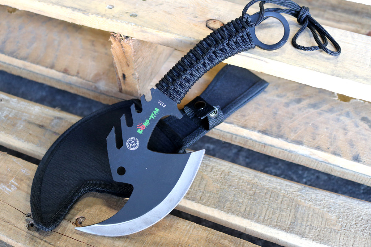 11.5" Zomb-War Tactical Axe Stainless Steel Black