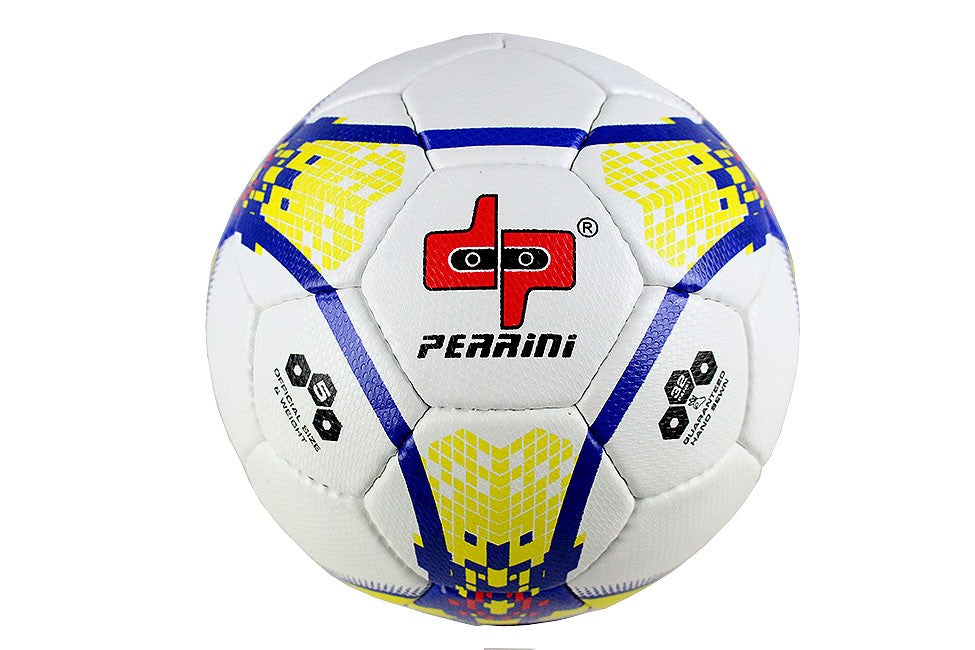 Perrini Match Soccer Ball Tacno Material Training Football Yellow Blue Size 5