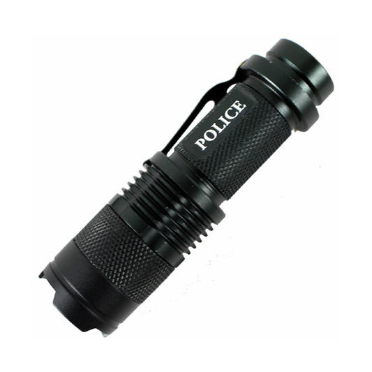 Perrini High Powered 350 Lumens Tactical Super Bright Outdoor Black Mini Flashlight