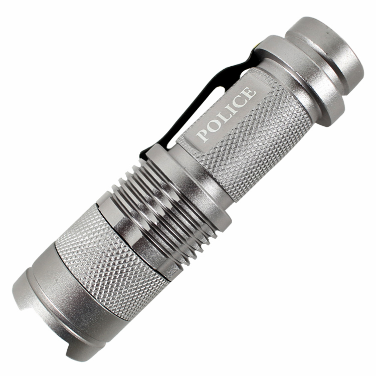 Perrini High Powered 350 Lumens Tactical Grey Mini Super Bright Outdoor Flashlight