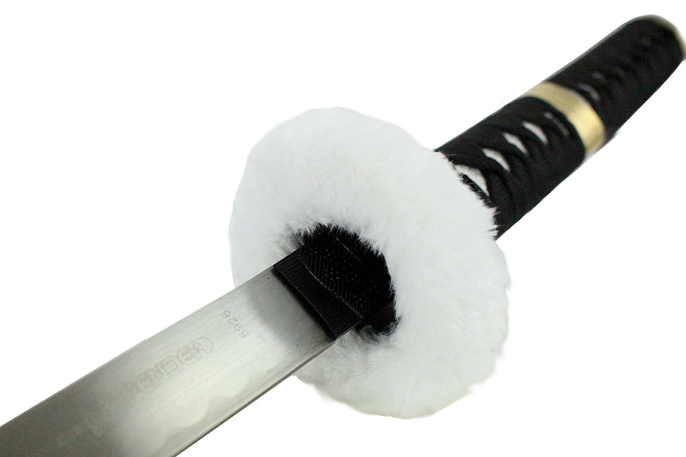 41" Black & White Collectible Katana Samurai Sword with Cross Design Japanese