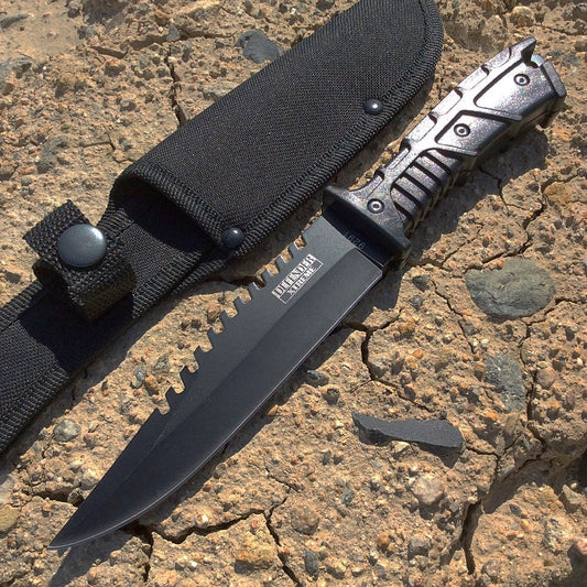 11" Defender Xtreme Full Tang Hunting Knife Black