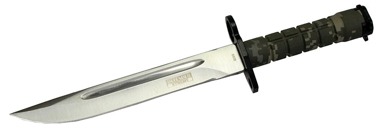 13.5" Military Survival Rambo Fixed Blade Hunting Knife Bayonet Tactical Bowie - Camo