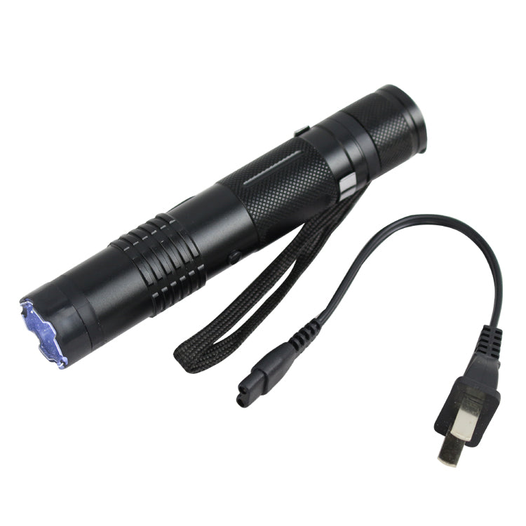 6" Defender 10 Million Black Stun Gun With Flashlight