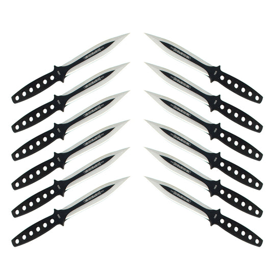 6" Defender 12 pc Throwing Knives set With Nylon Sheath