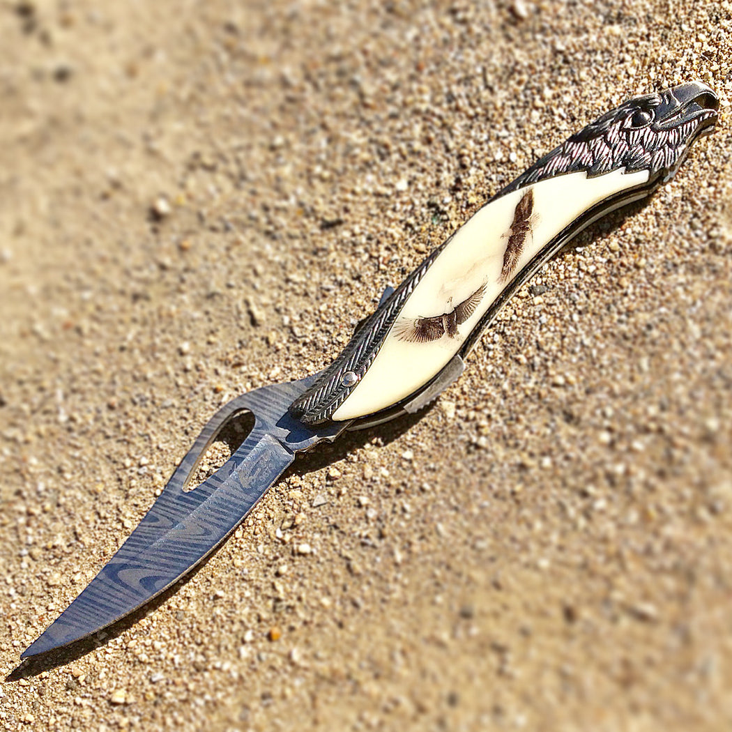 8.5" Folding Knives Portable Tactical Hunting Knife Outdoor Camping Survival Eagle