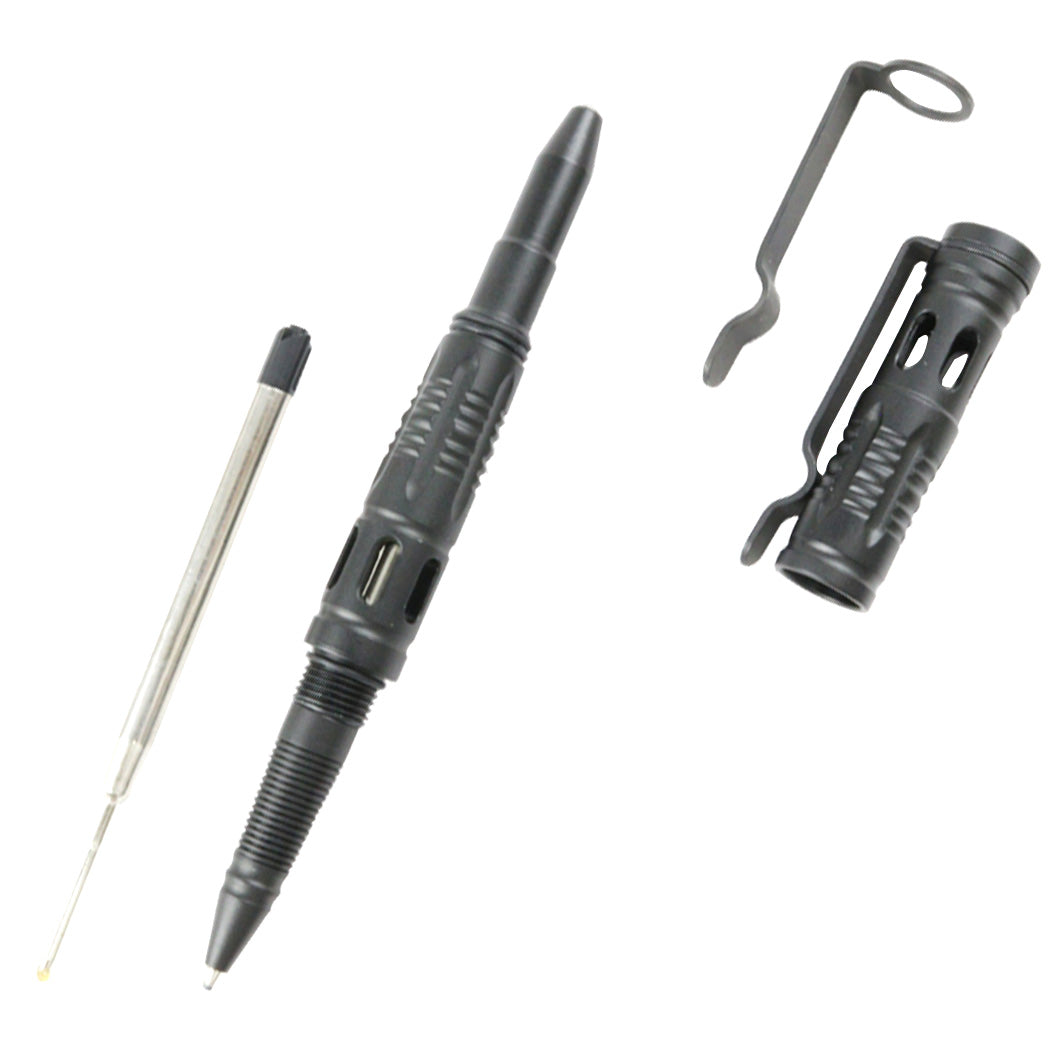 Hunt-Down New Powerful 6" Black Tactical Pen For Self Defence with Glass Breaker