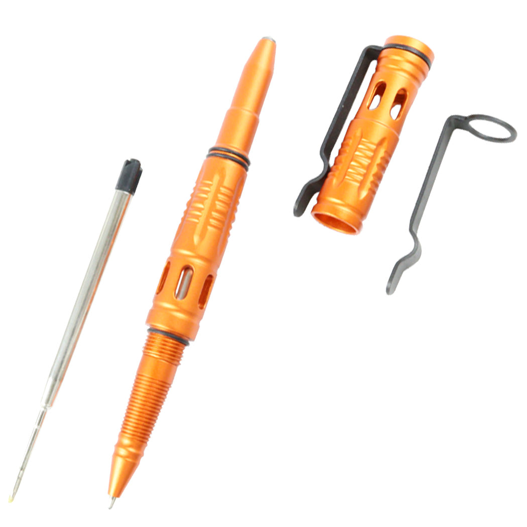 Hunt-Down New 6" Orange EMS Tactical Pen For Self Defence with Glass Breaker