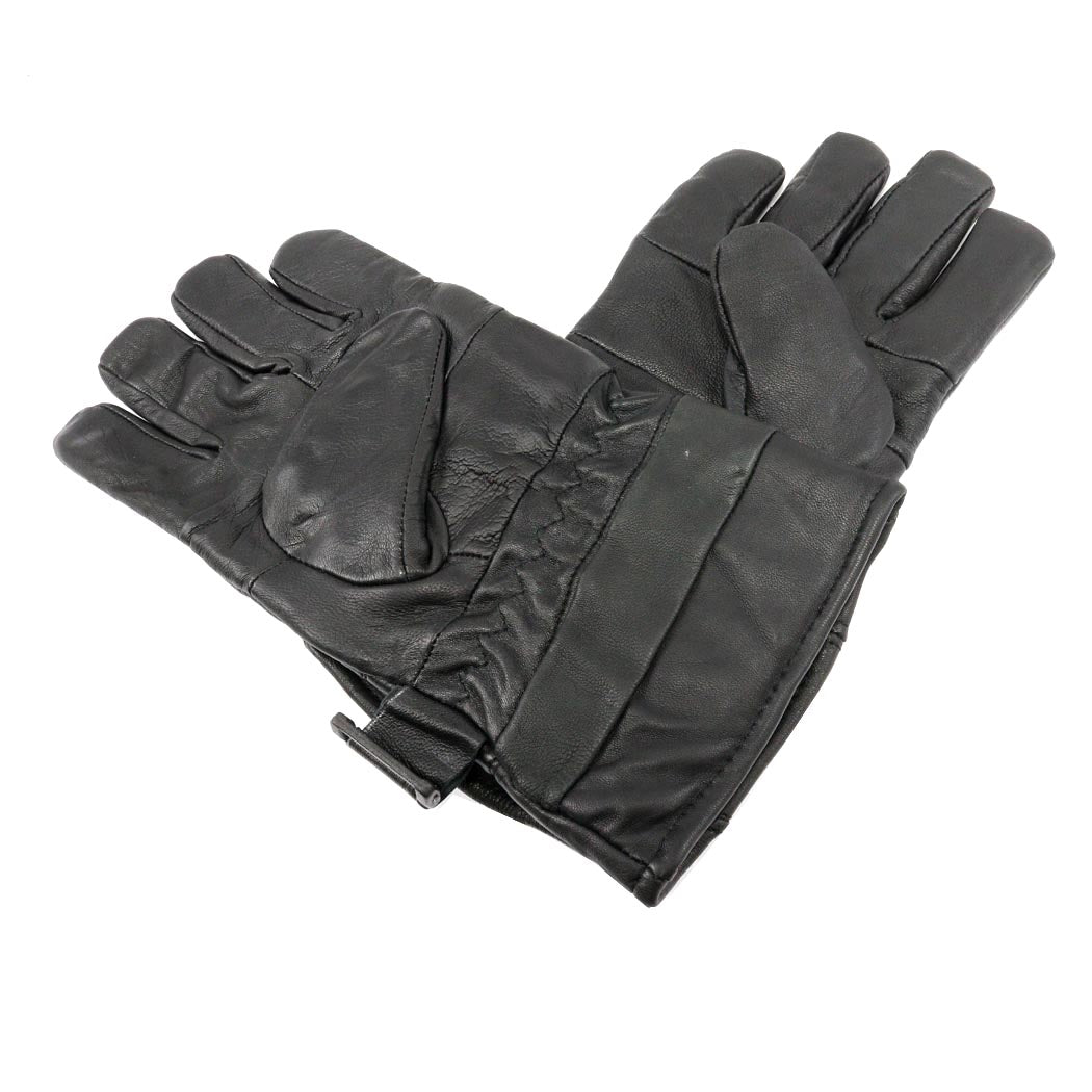 Perrini Motorcycle Gloves Leather Biker Gloves Black Color