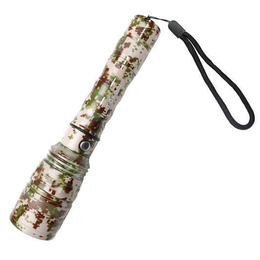 Hunt-Down Digital Color High Powered 1000 Lumens Self-Defence Aluminum Body Flashlight
