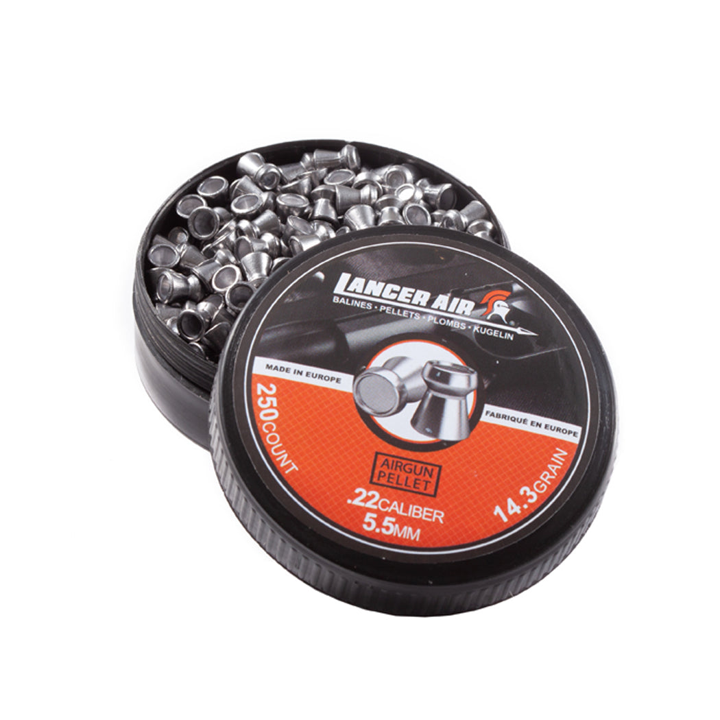 Lancer Air 5.5mm Hollow Point .22 Caliber 14.3 Gram Air Gun Pellets (1 Pack of 250 Pellets)