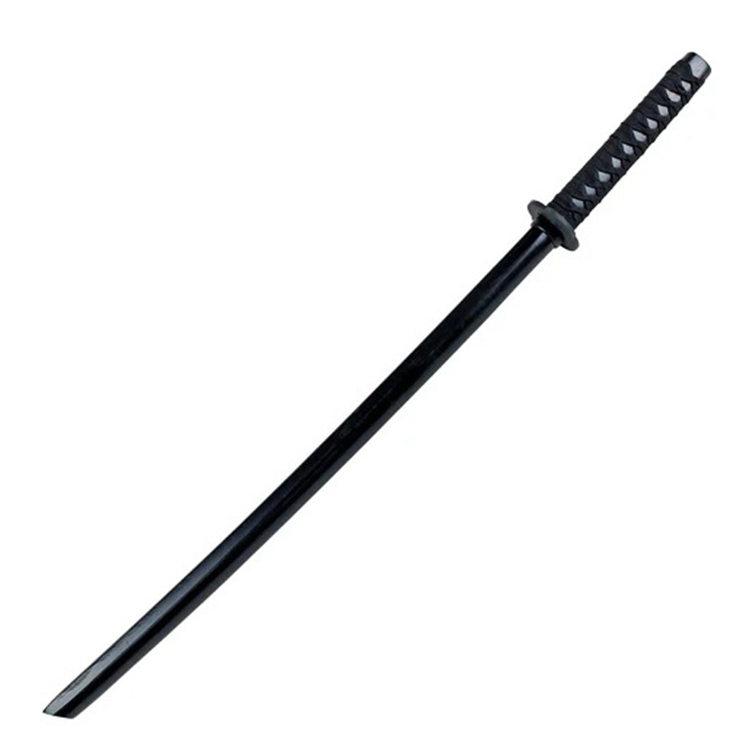 40" Black Wood Bokken Replica Collectible Training Katana Sword With Black Cord Wrapped Handle