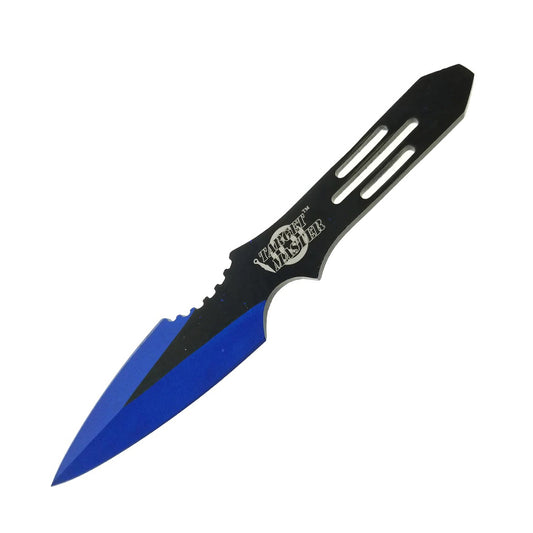 3 PC Set 5.5" Black & Blue Color Throwing Knife Set With Nylon Pouch