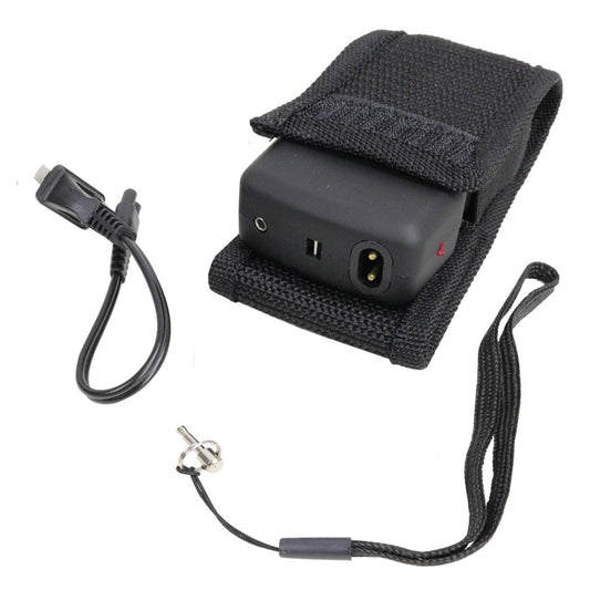 Defender 4" 5 Million Black Hand Held Stun Gun LED Light Recharable Battery