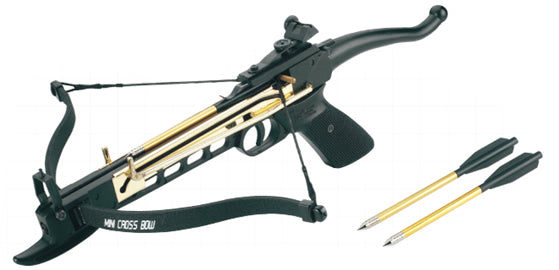 80lb Self-Cocking Hunting Pistol Crossbow Metal Bow Easy Load Shoot New