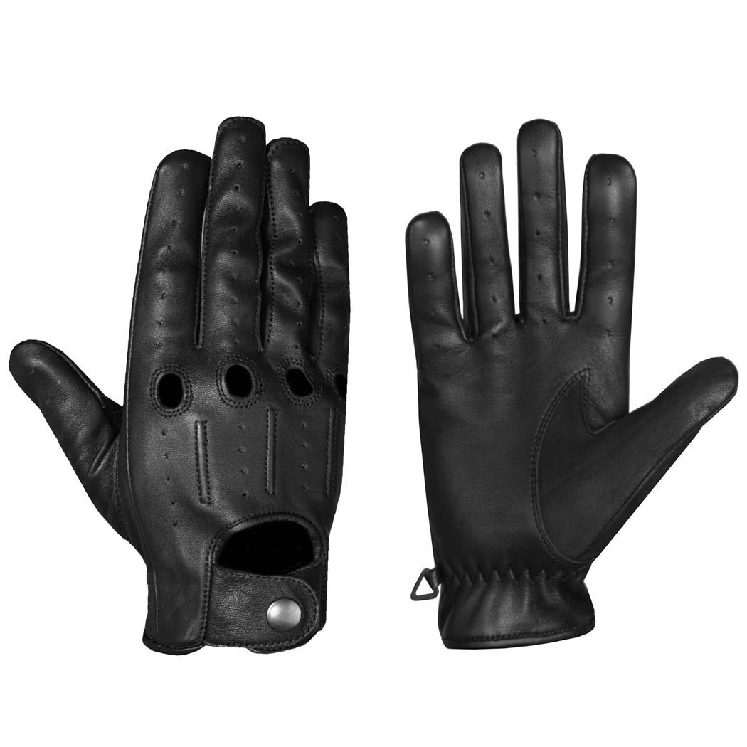 Perrini Classic Soft Aniline Leather Driving Gloves Genuine Lambskin Ventilated