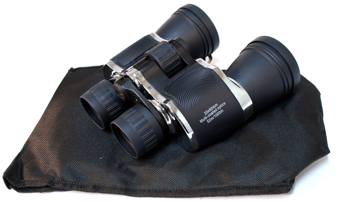 Perrini 20x60 Chrome Trim Outdoor Binoculars High Quality Optics Rubber Body