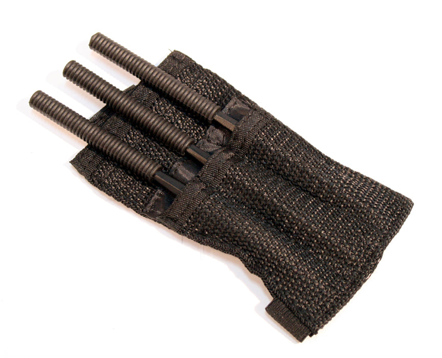6" Carbon Steel Blade Set of 3 Collectible Throwing Knives W/ Sheath Black Blade
