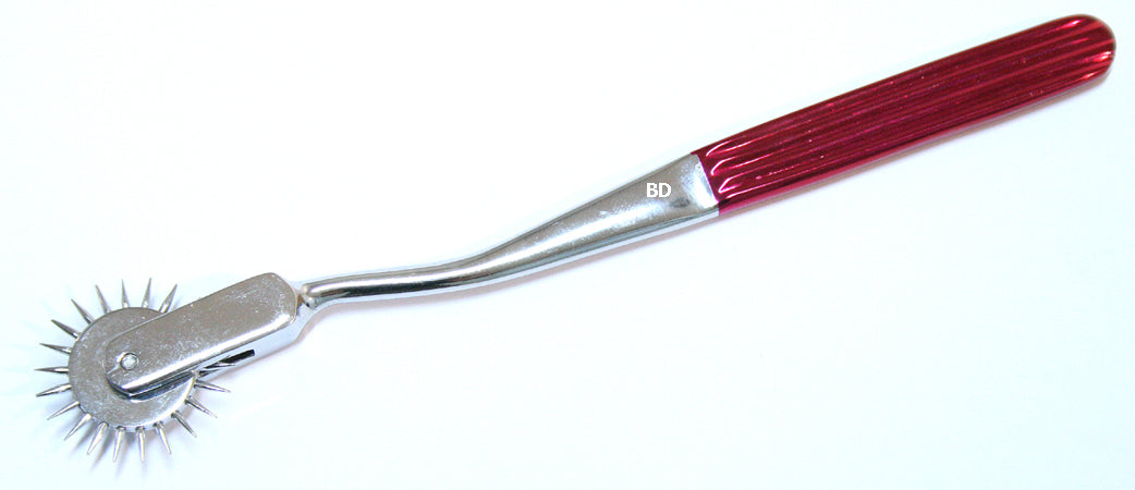 Red Neurological Wartenberg Diagnostic Pinwheel 7" Chrome Plated Blue
