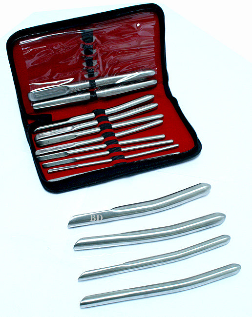 14 Pcs Hegar Dilators Set Single Ended Stainless Steel Diagnostic Sounds