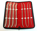 8 Pcs Pratt Urethral Sound Dilator Set Double-Ended Kit with Case