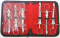 6 Pcs Dental Aspirating Folding Syringe Set  Stainless Steel with Pouch