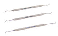 3 Pc Gracey Curettes Set Dental Instruments Stainless Steel Tools