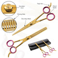 Professional Hair Cutting Razor Edge Barber & Thinning Scissors 2 pc Set
