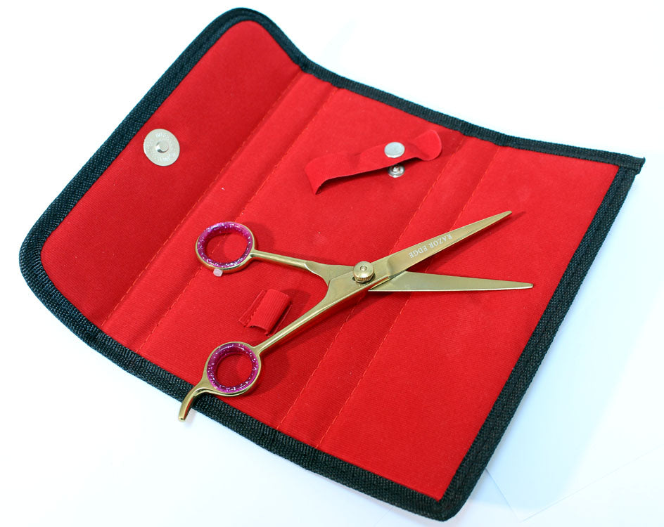 6.5" Gold Razor Edge Barber Scissors  Professional Hair Cutting Shears