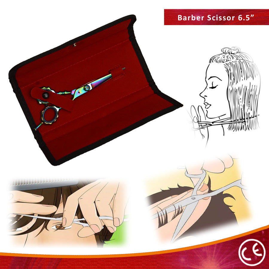 6.5" Barber Scissors  Razor Edge Hair Cutting Shears Premium Quality
