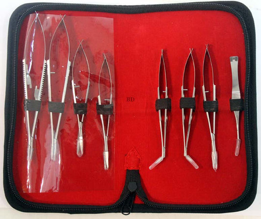 8 Pcs Eye Surgical Scissors Set  Ophthalmic Instruments with Pouch