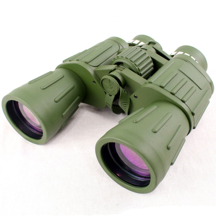 60X50 Perrini Brand Green Army Binoculars with Pouch Day / Night Prism View